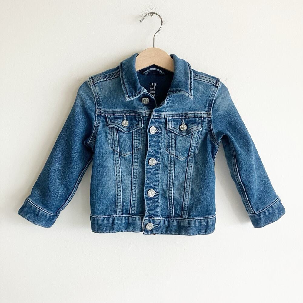 Gap for Good 2 2T Denim Jacket Blue Jean Medium Wash Unisex Gender Neutral - Picture 1 of 6